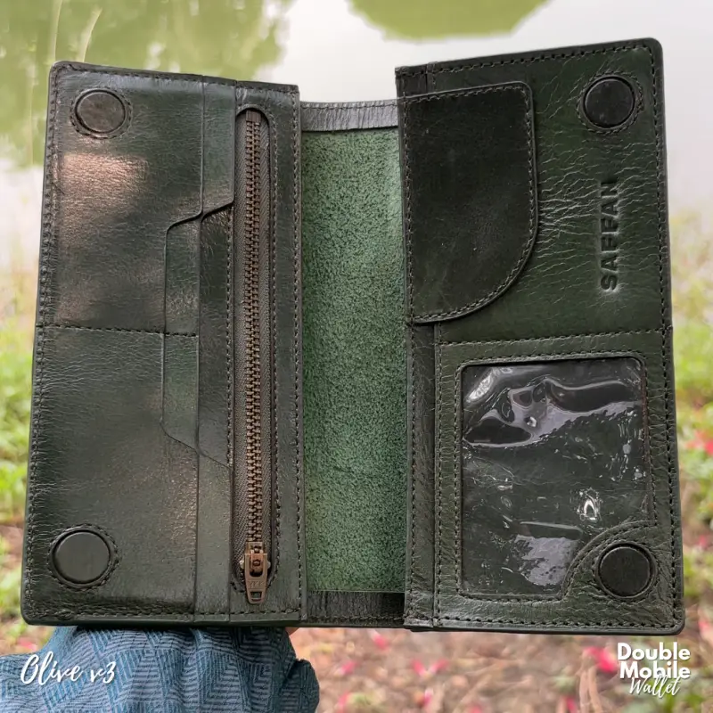 Double Mobile Wallet Olive v3