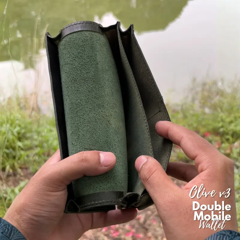 Double Mobile Wallet Olive v3